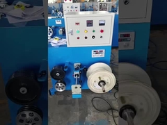 Mesin pengangkut kepala ganda dengan tarikan tegangan dan pengaturan kawat otomatis.