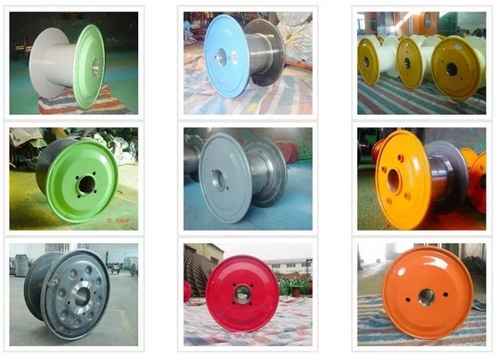 Drum Logam Kabel Bobbin Spool Baja Berkecepatan Tinggi Lapisan Ganda