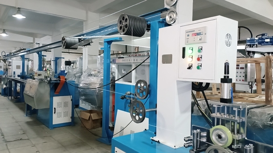 Mesin pembuatan kabel jaringan 50+35 PLC Control Wire Extrusion Line