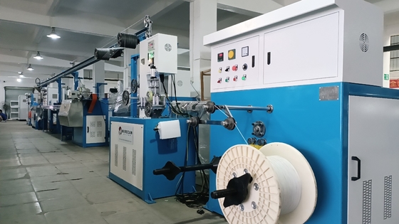 Mesin pembuatan kabel jaringan 50+35 PLC Control Wire Extrusion Line