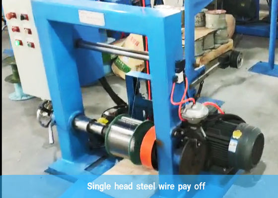 Single Head 21kw Steel Wire EVA Coating Machine Lini Produksi Kabel Serat Optik