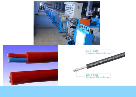15kw 90kg / H Mesin Manufaktur Kawat Garis Ekstrusi Kabel Silikon