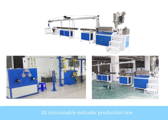 Kontrol PLC 380V PLA Extruder Cable Extrusion Line Dengan Pencetakan 3D