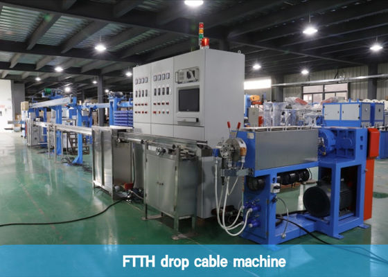 2 * 5mm Square Type FTTH Drop Fiber Optic Cable Machine