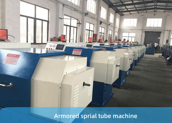 8KW Steel Strip Spiral Armoring Machine Untuk Kabel Serat Optik