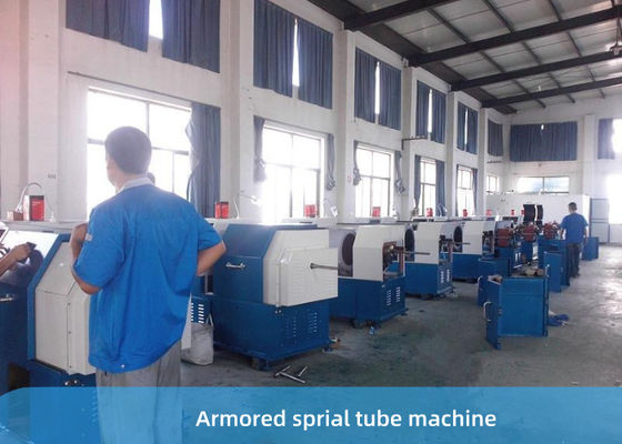 8KW Steel Strip Spiral Armoring Machine Untuk Kabel Serat Optik