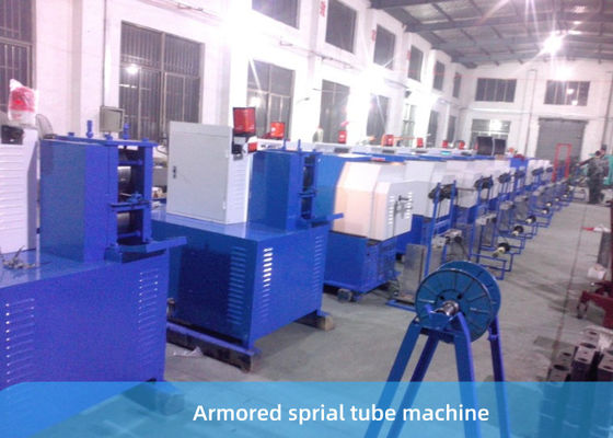 8KW Steel Strip Spiral Armoring Machine Untuk Kabel Serat Optik