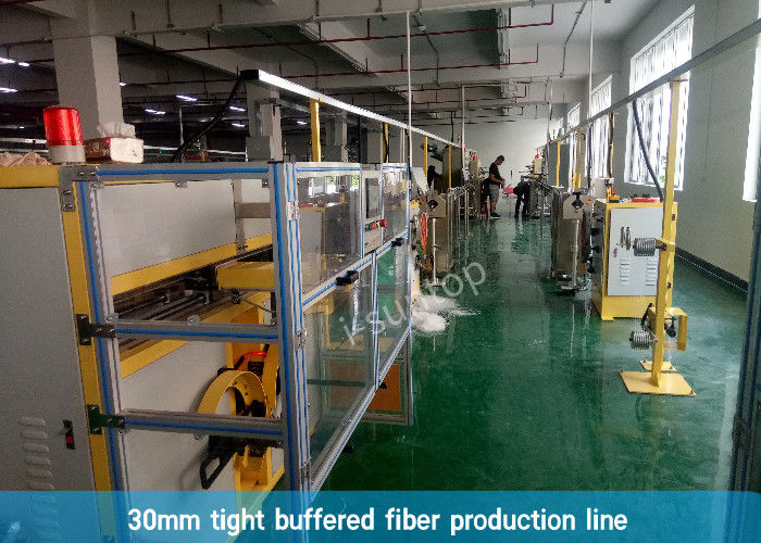 30mm Longgar Buffered Fiber Optic Cable Line Produksi Dengan Semi - Auto Take Up